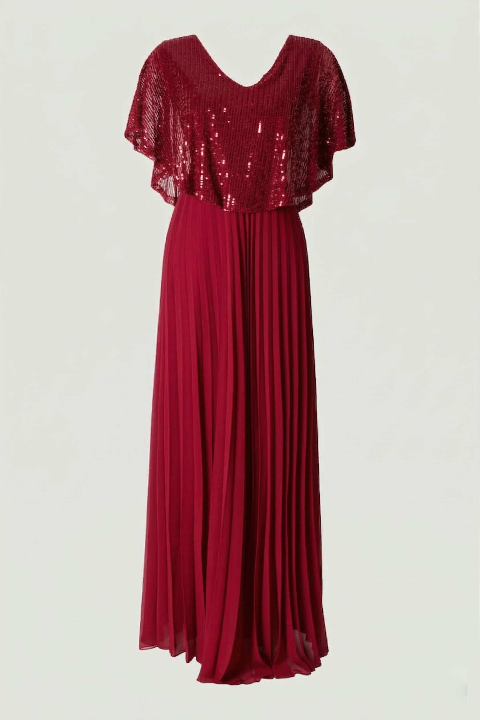 Limsa Club Luna Sequin V-Neck Evening Dress — front view