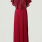 Limsa Club Luna Sequin V-Neck Evening Dress — side view