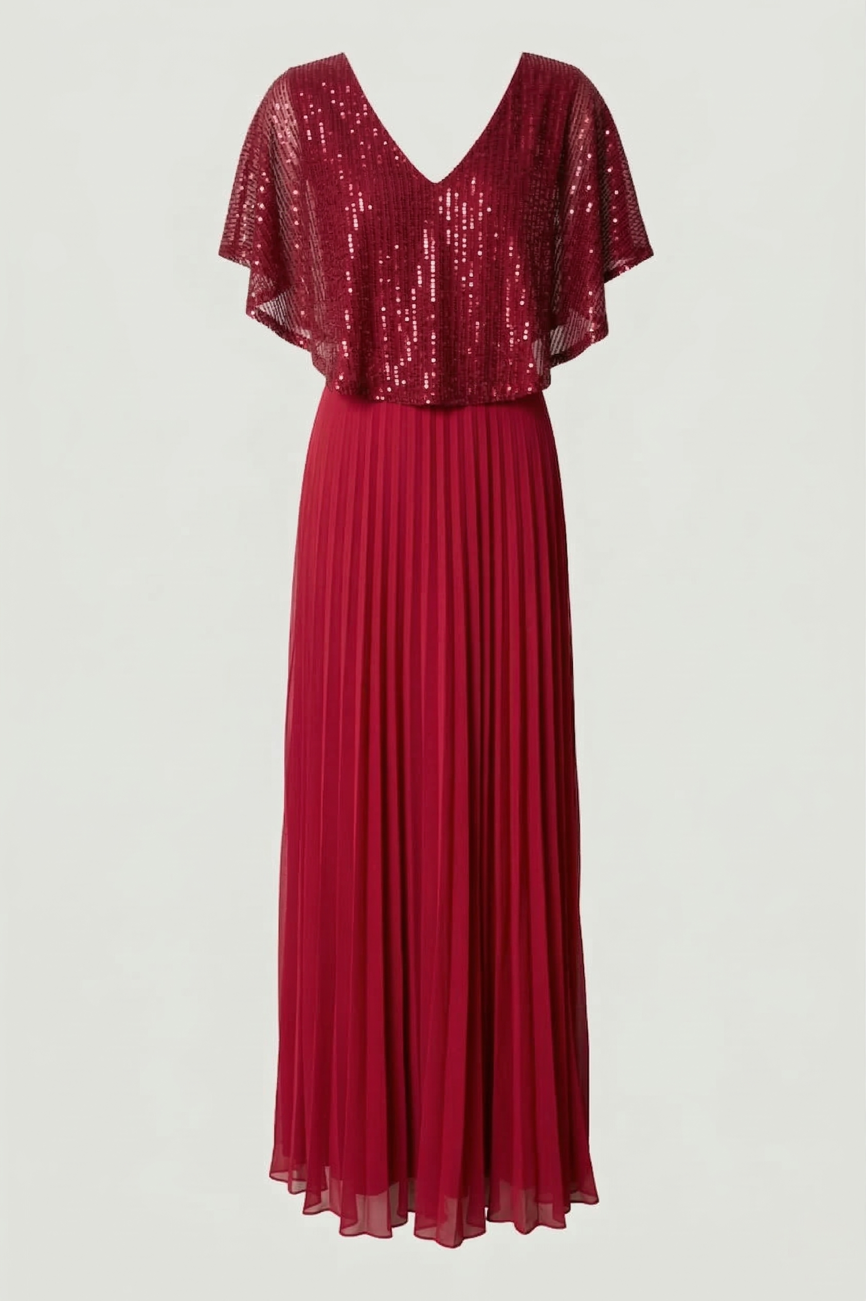 Limsa Club Luna Sequin V-Neck Evening Dress — side view