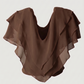 Limsa Club Ciel V-Neck Chiffon Blouse in Brown — product still life
