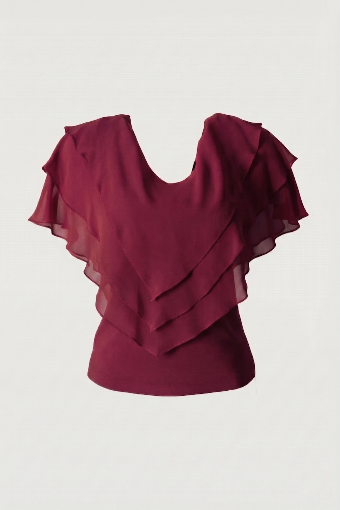 Limsa Club Ciel V-Neck Chiffon Blouse in Purple — product still life
