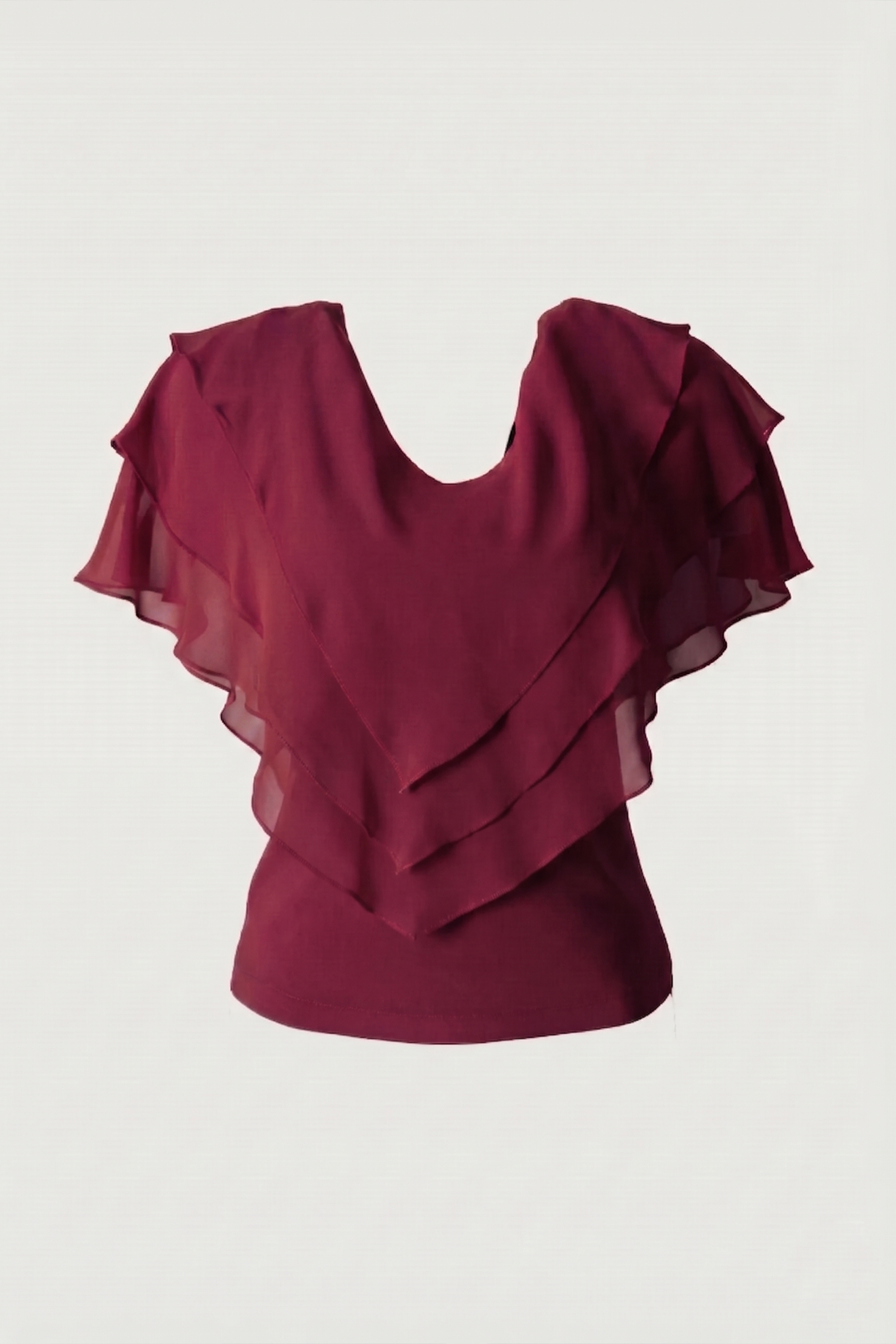 Limsa Club Ciel V-Neck Chiffon Blouse in Purple — product still life