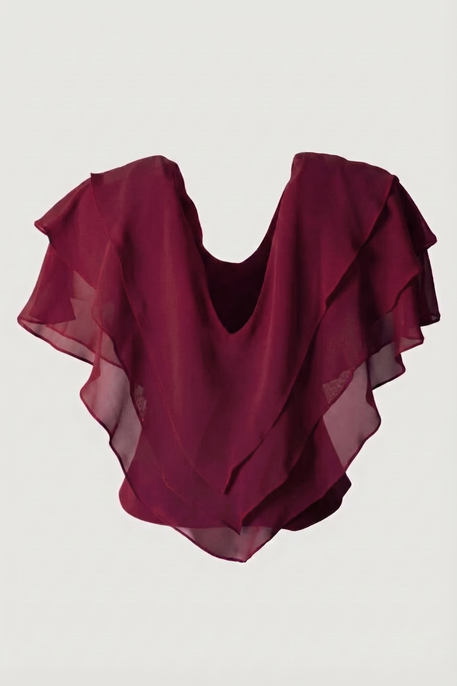 Limsa Club Ciel V-Neck Chiffon Blouse in Purple — product still life