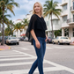 Limsa Club Ruffle Collar Chiffon Blouse in Black — side view