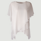 Limsa Club Elys Relaxed Chiffon Blouse in Bone — front view