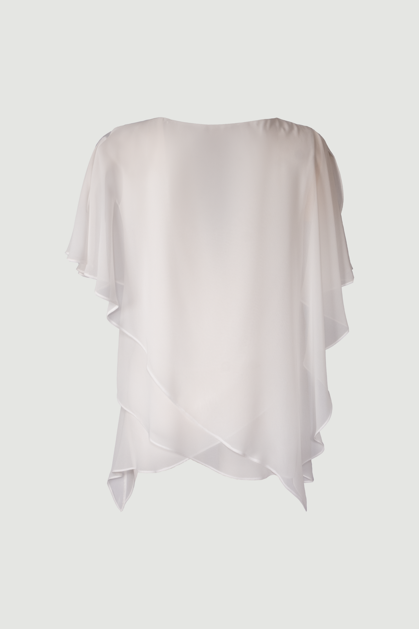 Limsa Club Elys Relaxed Chiffon Blouse in Bone — side view