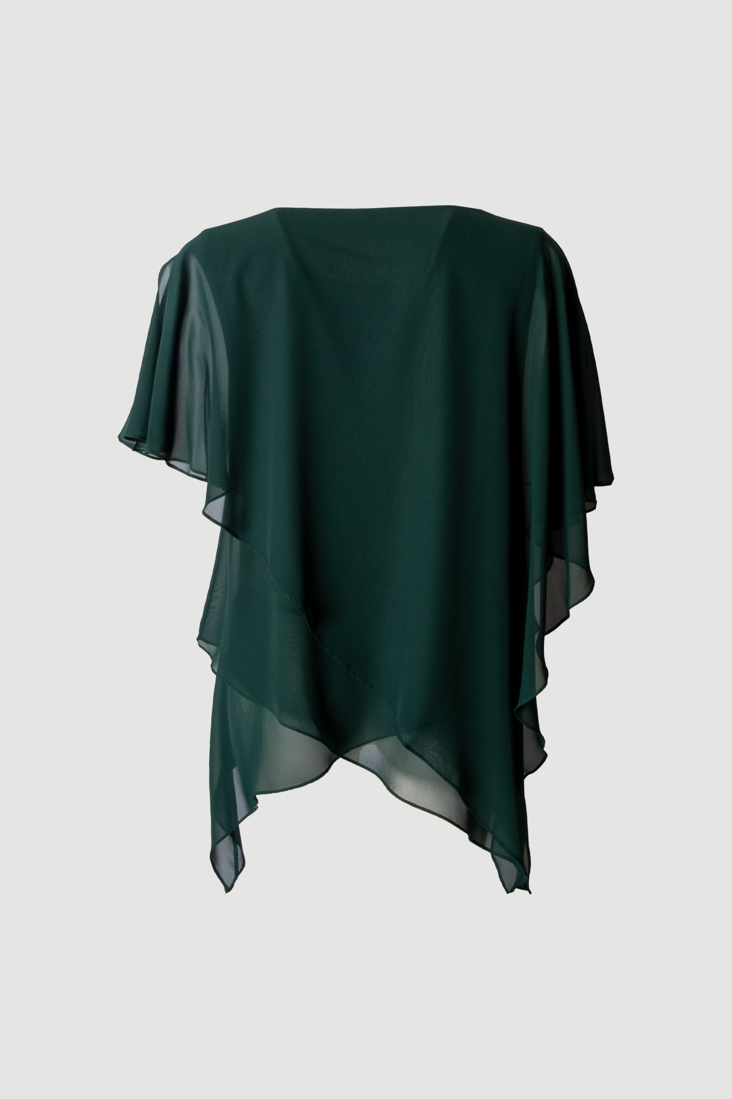 Limsa Club Elys Relaxed Chiffon Blouse in Green — side view