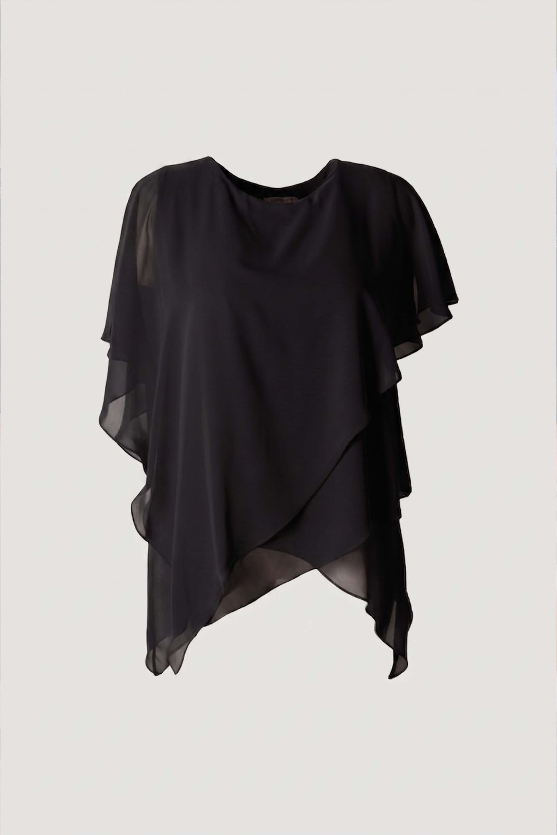 Limsa Club Elys Relaxed Chiffon Blouse in Black — product still life