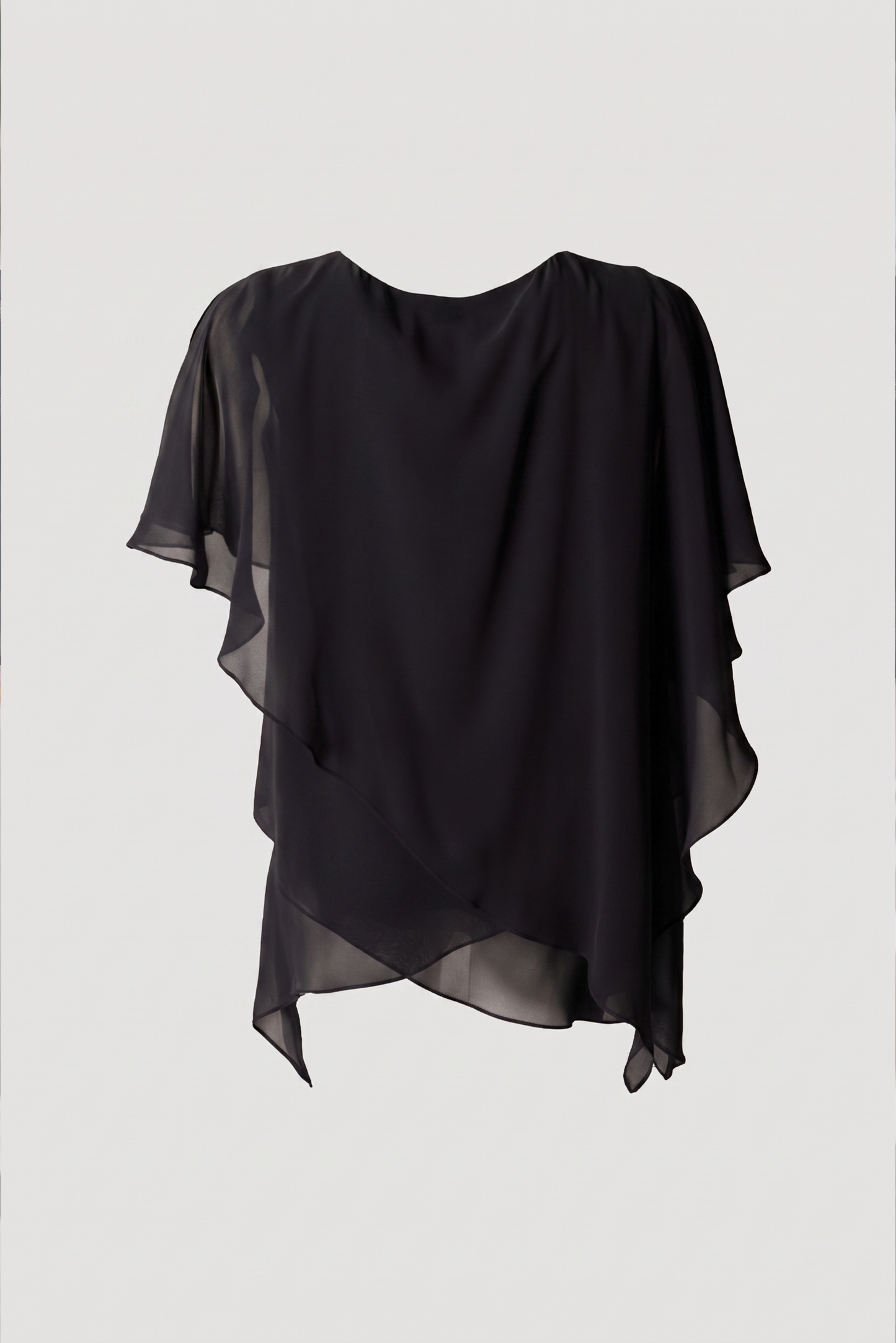 Limsa Club Elys Relaxed Chiffon Blouse in Black — product still life