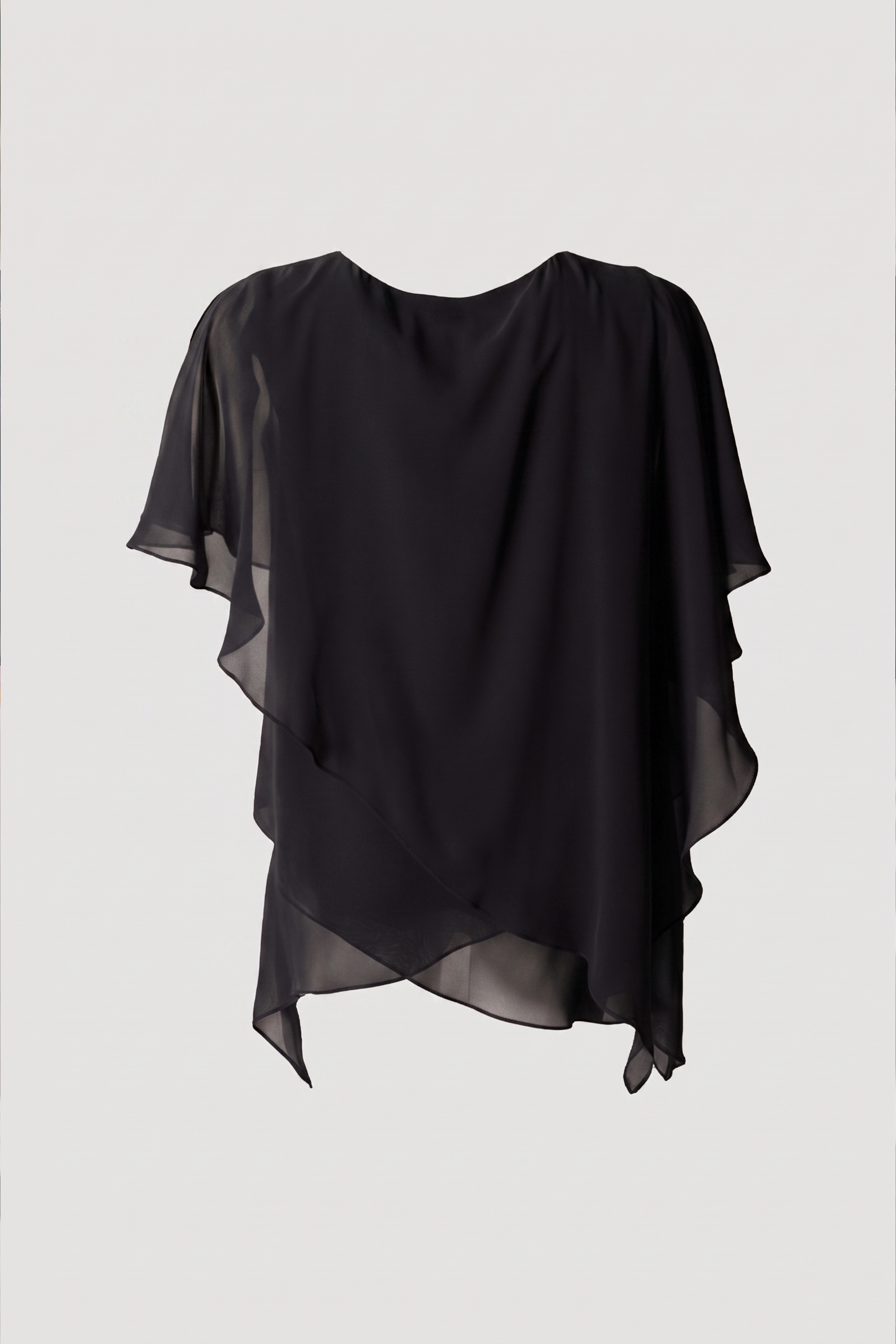 Limsa Club Elys Relaxed Chiffon Blouse in Black — product still life
