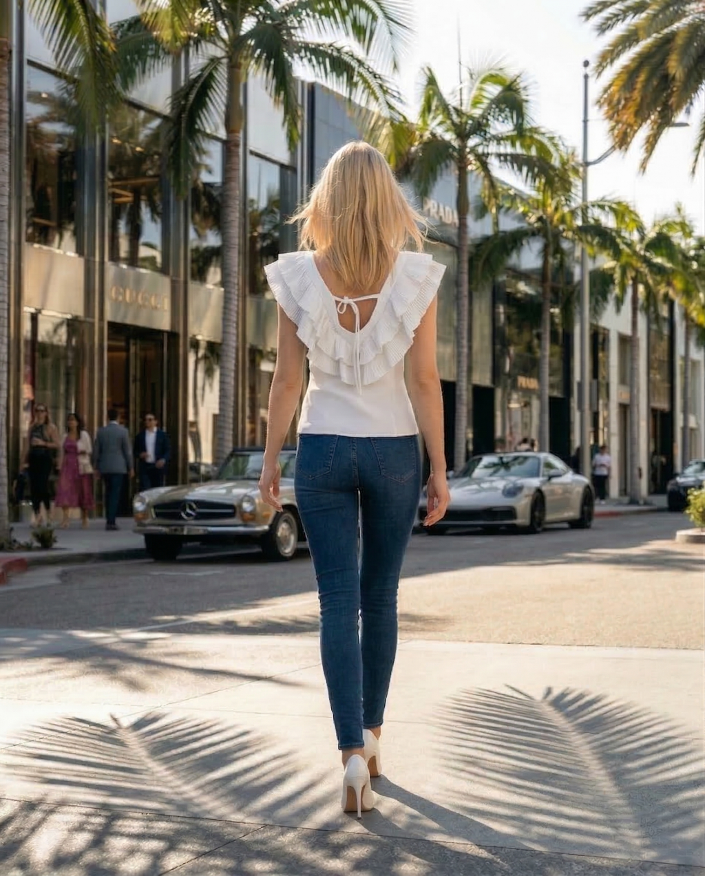 Cora Blouse - Women's Lightweight Chiffon V -Neck Short Sleeve Top