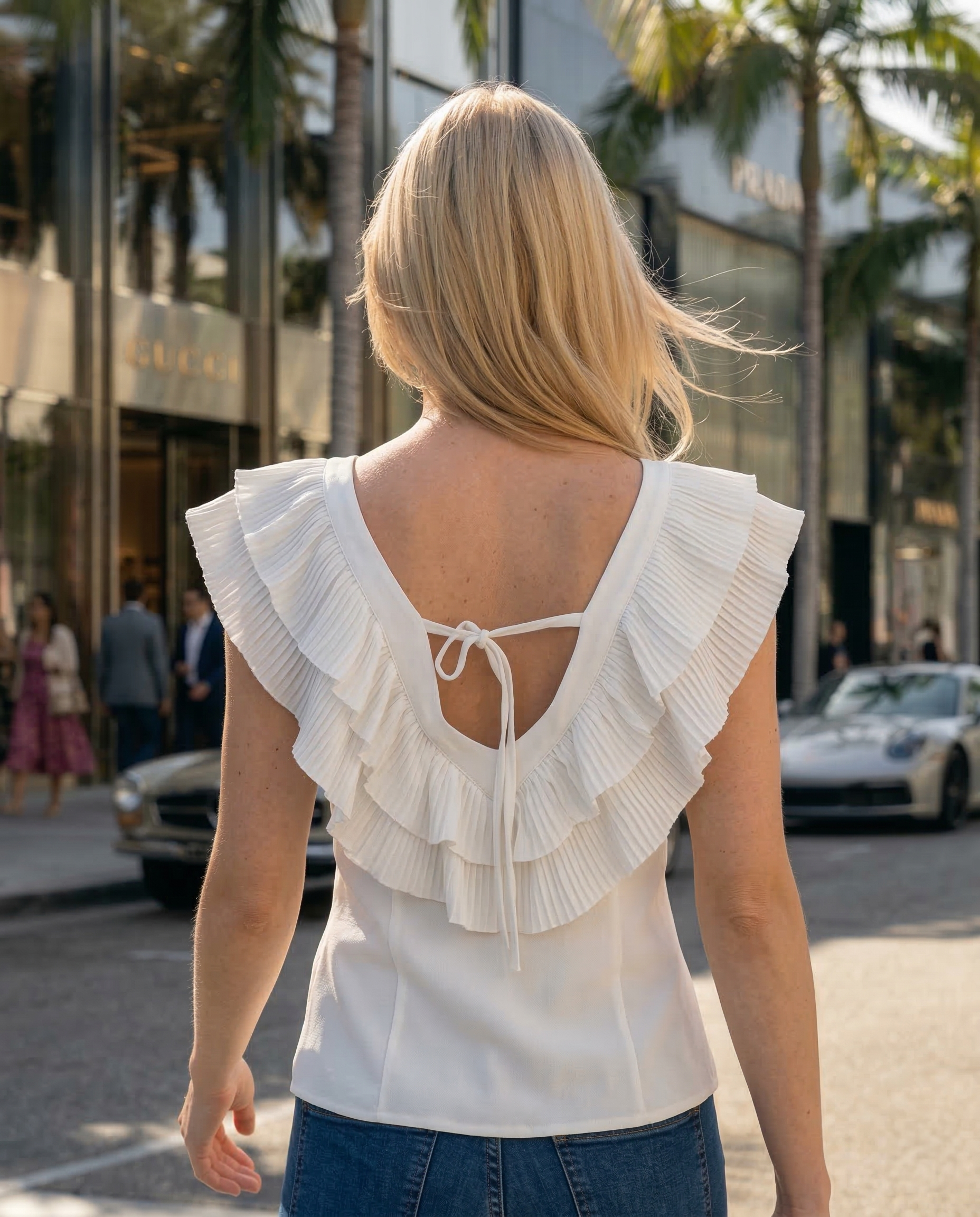 Cora Blouse - Women's Lightweight Chiffon V -Neck Short Sleeve Top