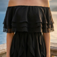 Limsa Club Seraphine Off-Shoulder Evening Gown in Black — full-length view