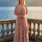 Limsa Club Seraphine Off-Shoulder Evening Gown in Mink — front view