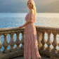 Limsa Club Seraphine Off-Shoulder Evening Gown in Mink — side view