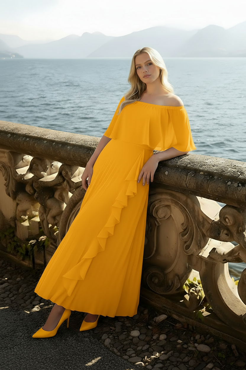 Daila Dress – Women's A-Line Maxi Chiffon Dress