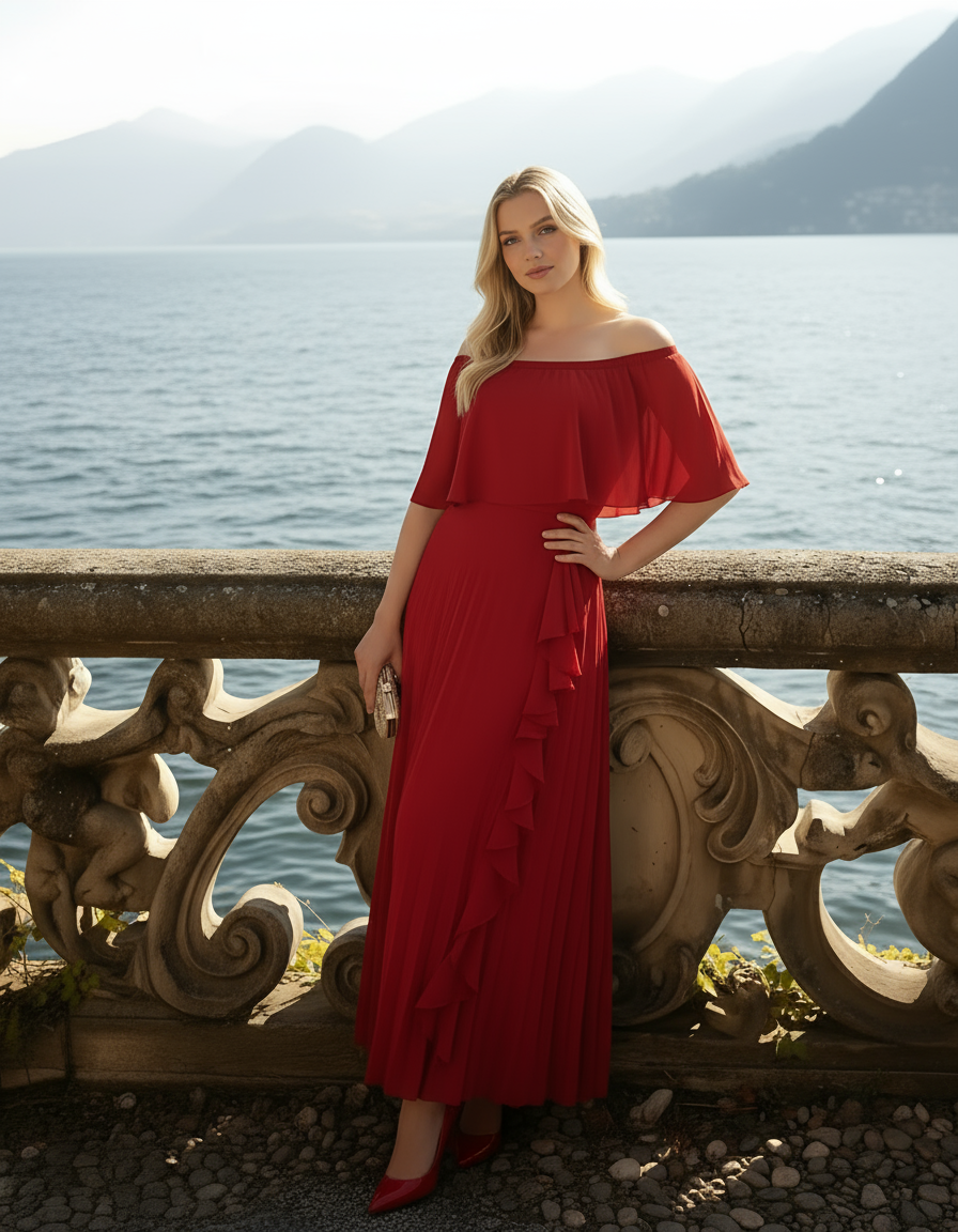 Daila Dress – Women's A-Line Maxi Chiffon Dress