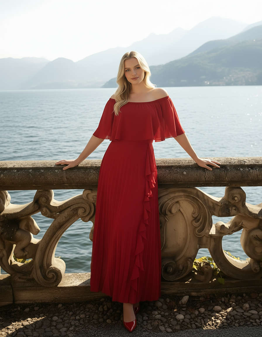 Daila Dress – Women's A-Line Maxi Chiffon Dress