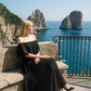 Limsa Club Daila A-Line Maxi Chiffon Dress in Black — side view