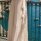 Limsa Club Daila A-Line Maxi Chiffon Dress in Mink — full-length view
