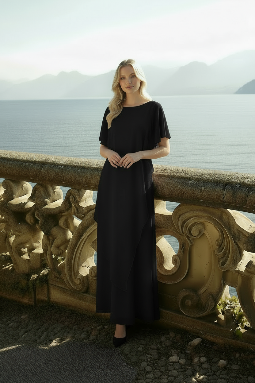 Celeste Dress - Women's Kaftan-Style Maxi Chiffon Dress