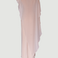 Limsa Club Celeste Kaftan Maxi Chiffon Dress in Mink — back view