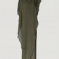 Limsa Club Celeste Kaftan Maxi Chiffon Dress in Khaki — product still life