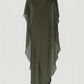 Limsa Club Celeste Kaftan Maxi Chiffon Dress in Khaki — product still life