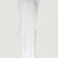 Limsa Club Celeste Kaftan Maxi Chiffon Dress in Bone — front view