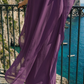 Limsa Club Celeste Kaftan Maxi Chiffon Dress in Purple — full-length view
