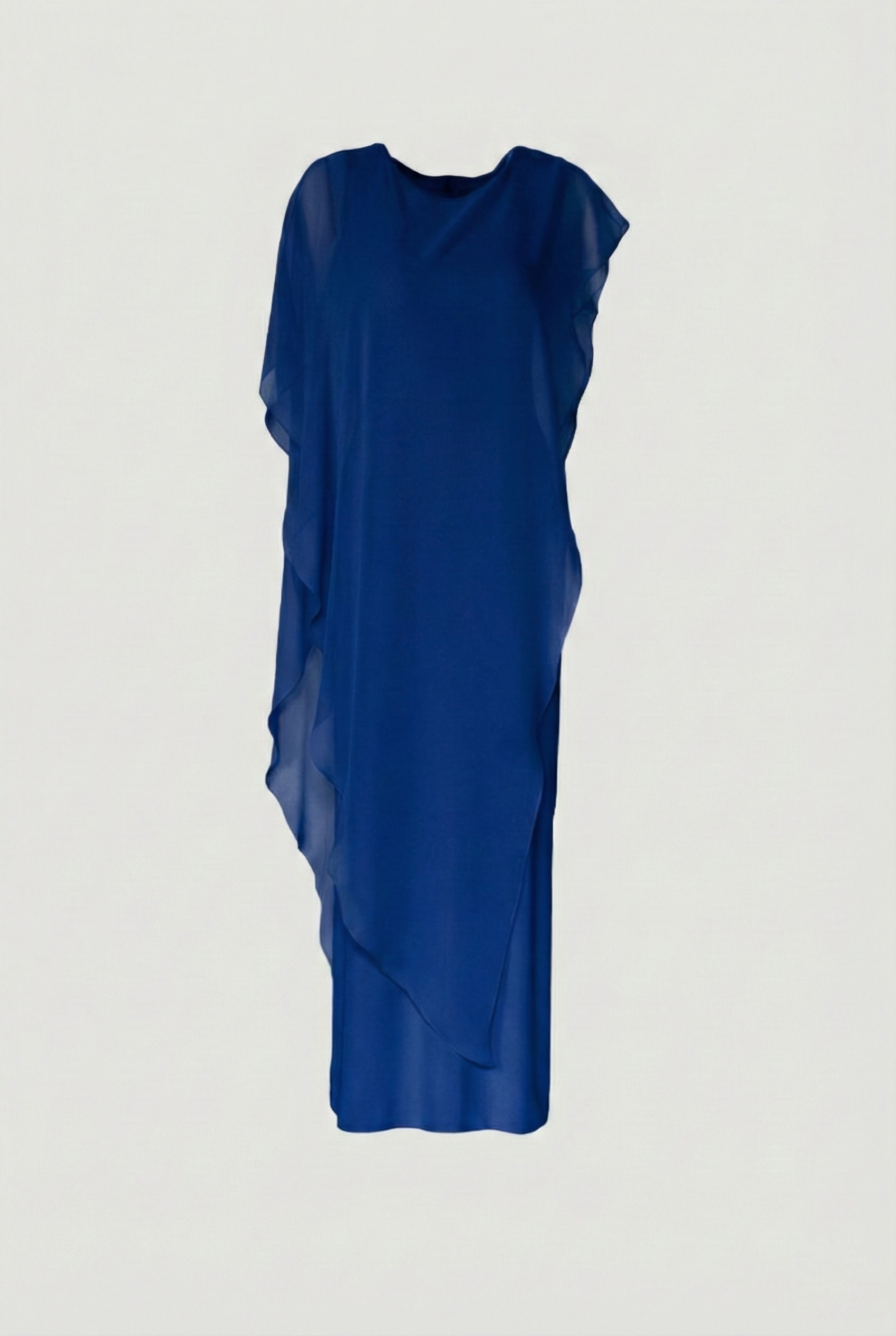 Limsa Club Celeste Kaftan Maxi Chiffon Dress in Sax Blue — product still life