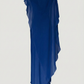 Limsa Club Celeste Kaftan Maxi Chiffon Dress in Sax Blue — product still life