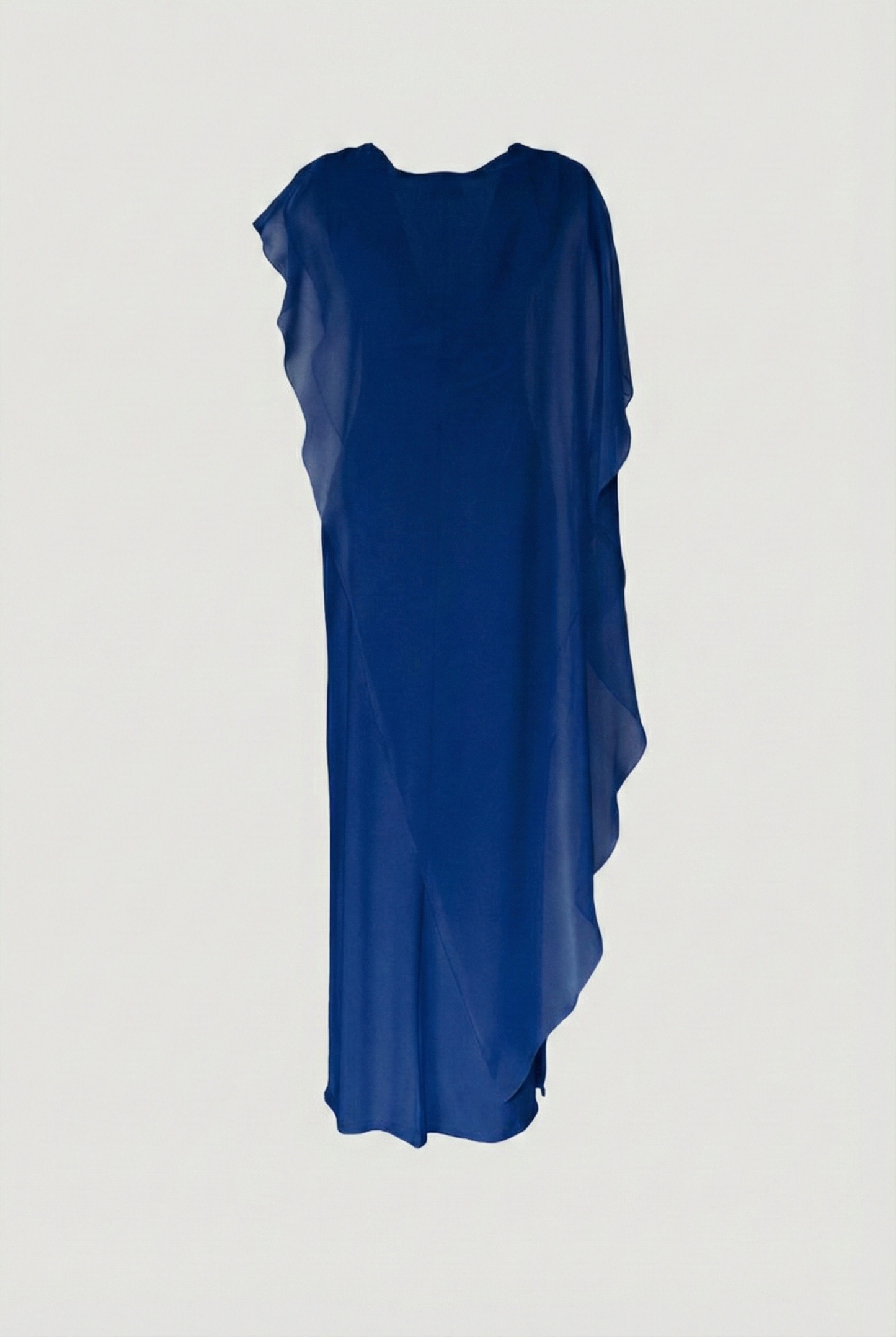 Limsa Club Celeste Kaftan Maxi Chiffon Dress in Sax Blue — product still life