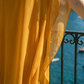 Limsa Club Celeste Kaftan Maxi Chiffon Dress in Yellow — chiffon fabric detail