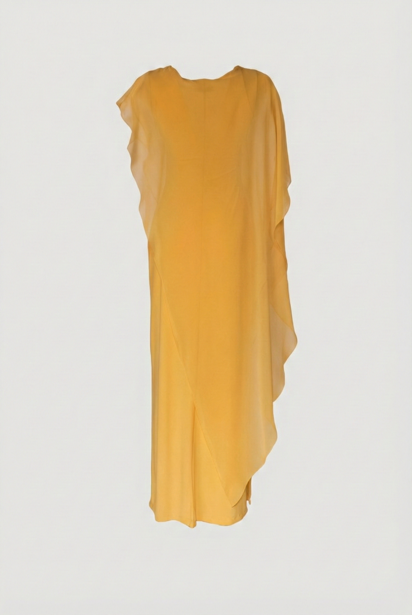 Limsa Club Celeste Kaftan Maxi Chiffon Dress in Yellow — product view