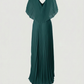 Limsa Club Solena V-Neck Cape Evening Dress in Mink — editorial view