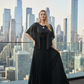 Limsa Club Viva Sequin Maxi Evening Dress in Black — detail view