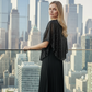 Limsa Club Viva Sequin Maxi Evening Dress in Black — close-up detail