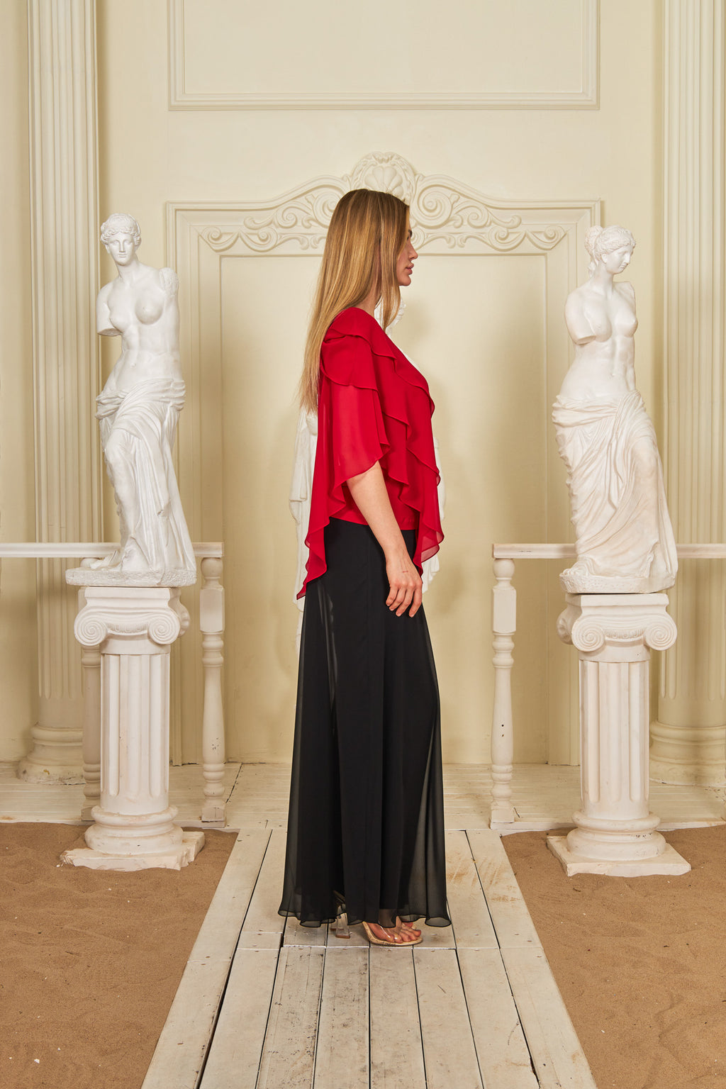 Elora Blouse - Women's Lightweight Chiffon Short Sleeve Top