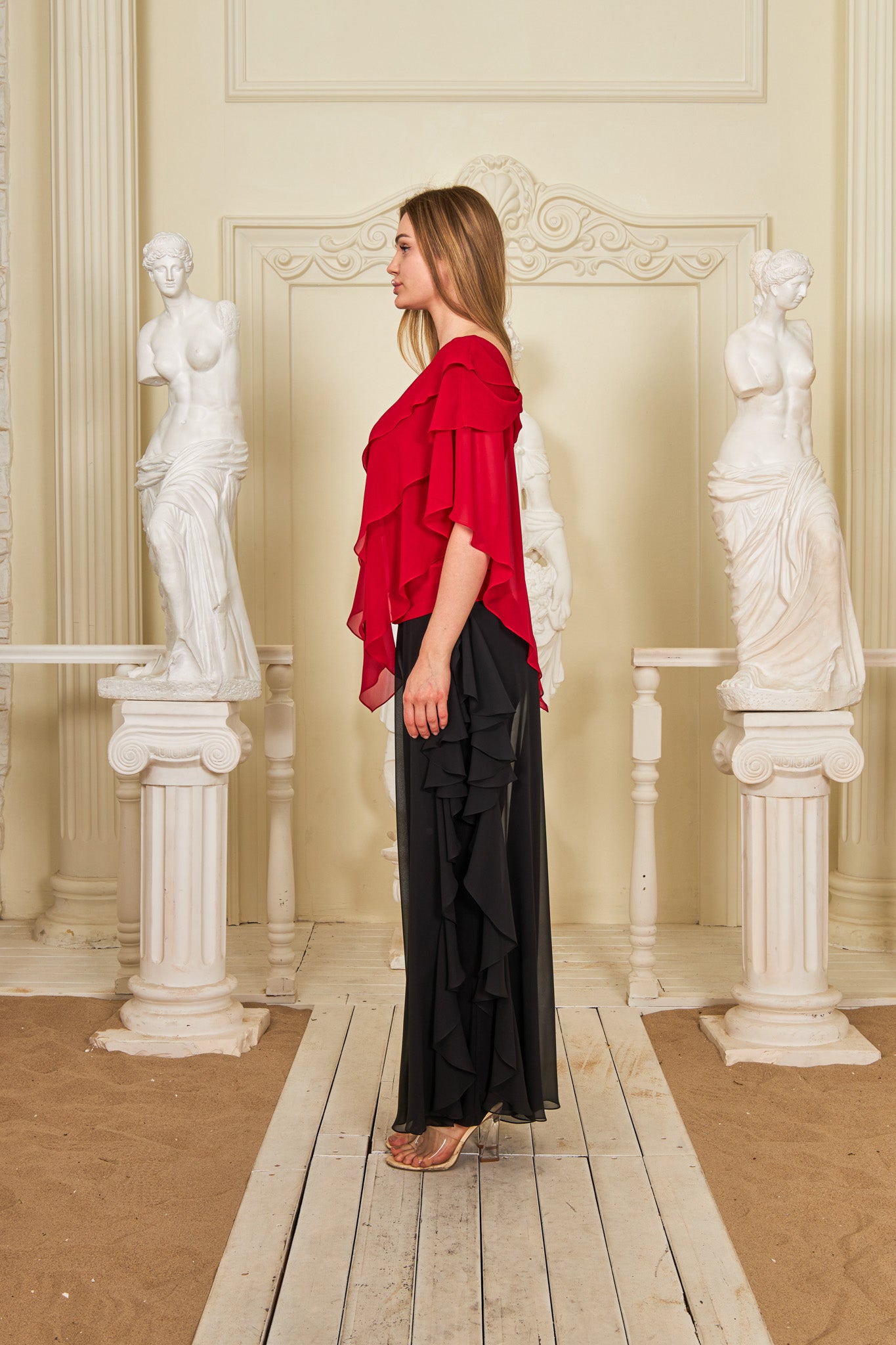 Elora Blouse - Women's Lightweight Chiffon Short Sleeve Top