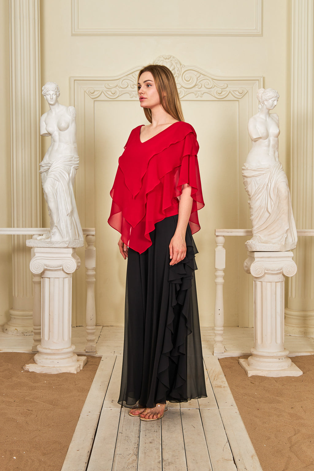 Elora Blouse - Women's Lightweight Chiffon Short Sleeve Top