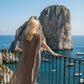 Limsa Club Celeste Kaftan Maxi Chiffon Dress in Brown — detail view