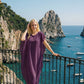 Limsa Club Celeste Kaftan Maxi Chiffon Dress — side view