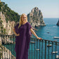 Limsa Club Celeste Kaftan Maxi Chiffon Dress — back view