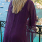 Limsa Club Celeste Kaftan Maxi Chiffon Dress — close-up detail