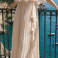 Limsa Club Daila A-Line Maxi Chiffon Dress in Mink — full-length view