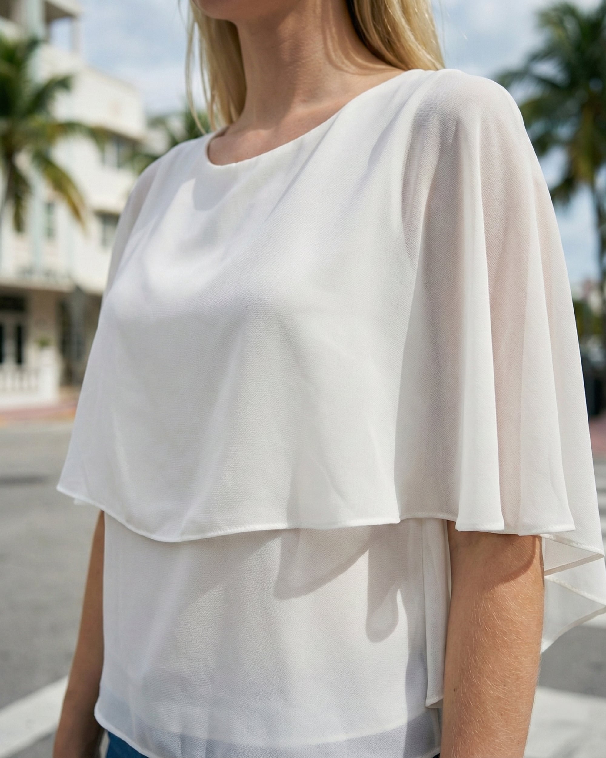 Ruffle Collar Chiffon Blouse | Limsa Club