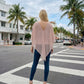 Limsa Club Ruffle Collar Chiffon Blouse in Mink — detail view