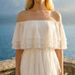 Limsa Club Seraphine Off-Shoulder Evening Gown in Bone — full-length view